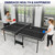 Zevemomo 8FT Ping Pong Table, Foldable Table Tennis Table with Wheels