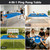 SculPong 6FT 72''x36'' Ping Pong Table Foldable Midsize Table Tennis Table with Net, Paddles and Balls, MDF Multi-Use Family Game Table Assembly Free for Kid Teenager Adult, Compact & Portable Blue
