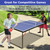 LSKSSNG Foldable 4.5ft Portable Ping Pong Tables Set, Table Tennis Table with Net, Table Tennis 2 Paddles and 3 Balls, Family Game Tables for Indoor/Outdoor, Portable Junior Teenagers Ping Pong Table