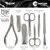 SHPITSER Professional 7pc TopInox Surgical Stainless Steel Tools Manicure Pedicure Set in Genuine Durable Leather Case Handmade in Solingen Germany for Nail and Cuticle Care