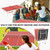 Mid-Size Table Tennis Table, Foldable & Portable Professional Ping Pong Table for Indoor & Outdoor Games with Net, 2 Table Tennis Paddles and 3 Balls,Easy to assemble (Red, 8FT)