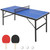 Portable Ping Pong Table, Foldable Table Tennis Tables with 2 Paddles and 3 Balls for Outdoor and Indoor Use, 5 Minute Assembly, 60 x 26 x 27.5 Inch