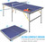 Hetoy 6×3 FT Foldable Ping Pong Table, Portable Table Tennis Table w/Net