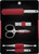ZWILLING Manicure Set (5 piece, snap button case, nappa leather, pedicure, with nail and cuticle scissors), Premium, Red