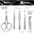 Shpitser 5pc Nail Kit, Solingen Steel, Black Italian Leather Case