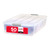 IRIS USA 50 Qt. Long Under Bed Storage Bin with Lids, Clear
