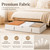 Vailando Side-Supported Under Bed Storage Containers, 6 Inches Tall 60L Underbed Storage Bins with Sturdy Handles and Sidewalls, Closet Organizer for Clothes, Blankets, Seasonal Items, Beige, 2-Pack