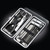 Manicure and Pedicure Nail Clipper Set, Stainless Steel, Black, 19 Piece