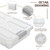 Beeveer 4 Plastic Under Bed Storage Containers, 23.7 x 15.8 x 5.2, White