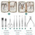 GHJKLZNMRU Manicure Set Pedicure Sets Nail Clipper Stainless Steel Nail Cutter Tools Nail Scissors File Eyebrow and Eyelash Trimmer Kit (Color : B)