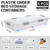 Beeveer 4 Pcs Plastic Under Bed Storage Container 31.5x15.8x5.2inch, White