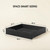 NTC Solid Wood Under Bed Storage with Wheels, 2-Pack Under Bed Organizer Drawer, Space Saving Bedroom Storage Box, 100 lbs Capacity, Burnt Black