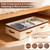 Dolicer 4 Pack Under Bed Storage with Wheels, 6in-10in Height Adjustable Underbed Storage Containers, 92L XXXL Under Bed Drawers Rolling Bin with Clear Lids for Dorm Shoes Clothes Organizers(Beige)