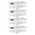Uumitty Under Bed Storage Bins with Wheels, Clear Latch Box, 25 Qt, 4 Pack