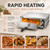WantJoin Electric Pizza Oven,12Inch 1100W,Countertop Pizza Maker with Dual Heating, 0-572°F Temperature Control, 60-Minute Timer and Removable Crumb Tray