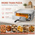 WantJoin Electric Pizza Oven,12Inch 1100W,Countertop Pizza Maker with Dual Heating, 0-572°F Temperature Control, 60-Minute Timer and Removable Crumb Tray