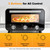 DUMOS Pizza Oven Indoor, 1600W Electric Pizza Maker Fast Heating, 4 Modes for 12 Inches Pizzas, with Stone & Spatula, Upper-Bottom Independent Heating Temperature Control