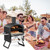 COSTWAY Outdoor Pizza Oven, Wood Fire Stone with Peel, Waterproof Cover