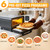 Sweetcrispy 1600W Electric Pizza Oven with Digital Display, 6 Preset Functions, 750°F High Heat, Pizza Stone & Peel Included, Countertop Air Fryer Oven for Homemade Pizzas
