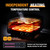 Sweetcrispy 1600W Electric Pizza Oven with Digital Display, 6 Preset Functions, 750°F High Heat, Pizza Stone & Peel Included, Countertop Air Fryer Oven for Homemade Pizzas