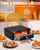 PYY Electric Pizza Oven Indoor Countertop Pizza Oven Commercial Pizza Maker Machine for Home with Timer Stainless Steel Pizza Cooker,Dark Black