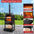 Z1UVDFUR Outdoor Pizza Oven, Wood Fired Portable 550°F Pizza Maker with Stone, Peel, Grill Rack for Patio Backyard Camping,Black