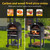 PLENTORA Outdoor Pizza Oven, Wood Fired Pizza Oven with Wheels for Outside, Portable Pizza Maker with Stone, Peel, Cover & Cooking Grids for Backyard, Patio, Camping, Black