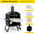 LDAILY Outdoor Pizza Oven, Wood Fired 12 Inch Pizza Maker