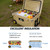 Aynuma 65 Quart Hard Cooler, 80 Can Portable Ice Chest with 6-Day Ice Retention, Heavy Duty Insulated Cooler with Carry Handles, Drain Plug & Non-Slip Feet for Camping Fishing Beach Tailgating, Khaki