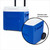 16 QT Hard Sided Rolling Ice Chest Cooler, Blue Portable Insulated with Telescoping Locking Handle and Wheels, Elevated Base & Drainage Channels for Picnic, Road Trip and Outdoor Activities