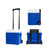 16 QT Hard Sided Rolling Ice Chest Cooler, Blue Portable Insulated with Telescoping Locking Handle and Wheels, Elevated Base & Drainage Channels for Picnic, Road Trip and Outdoor Activities