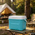 28 QT Hard-Sided Ice Chest Cooler, Coral Pink Insulated Portable Cooler with Swing-Up Handle for Camping, Picnic, Tailgate & Outdoor Day Trips