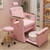 KIIUMI Plumbless Pedicure Chair, Pedicure Station with Hidden Storage Platform with Rmovable Basin, Foot Massage Pedicure Unit Chair for Professional Nail Tech Shampoo