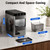 Nugget Ice Maker Countertop, 35Lbs in 24H Pellet Ice Maker Machine with Self-Cleaning, Portable Ice Machine with Ice Scoop & Basket for Home/RV/Office