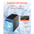 DAORBT 37lbs/24H Pebble Ice Maker with Self Cleaning, Chewable with Ice Scoop and Basket, Stainless Steel Ice Machine with Convenient Transfer for Home Kitchen Office
