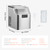 DAORBT Countertop Ice Maker, 24 Cubes Ready in 15 Mins, 45lbs in 24Hrs, Ice Machine with 3 Sizes Ice Cube for Home Kitchen Office Party, Self-Cleaning Portable Ice Maker with Ice Scoop and Basket