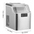 DAORBT Countertop Ice Maker, 24 Cubes Ready in 15 Mins, 45lbs in 24Hrs, Ice Machine with 3 Sizes Ice Cube for Home Kitchen Office Party, Self-Cleaning Portable Ice Maker with Ice Scoop and Basket