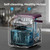 Countertop Ice Maker Machine, 8 Ice Cubes in 6 mins, 26lb/Day Bullet Ice with 2 Sizes- Portable Mini, Energy Saving & Basket/Scoop for Home/Party/Travel/Camping/Bar,Purple