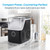 PLENTORA Nugget Ice Maker Countertop, 42lbs/24H Portable Ice Maker Machine, 6-13 Mins Fast Ice Making, Self-Cleaning Compact Pebble Ice Maker with Basket and Scoop for Home, Kitchen, Office