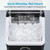 PLENTORA Nugget Ice Maker Countertop, 42lbs/24H Portable Ice Maker Machine, 6-13 Mins Fast Ice Making, Self-Cleaning Compact Pebble Ice Maker with Basket and Scoop for Home, Kitchen, Office