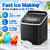 Anypro Countertop Ice Maker, 33 lbs/24H Portable Ice Machine, 9 Bullet Ice Cubes in 6-13 Min, 1.94L Water Tank, 0.7kg Ice Basket, 2-Button Control for Home Kitchen Office