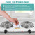 Electric Hot Plate,2000W Portable Electric Stove Countertop Double Coil Burners W/Dual Control&5 Level Temperature Control, Easy to Clean,Lightweight Cast Iron Countertop Stove for Home Camp RV 110V