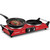 Hot Plate, Techwood 1800W Portable Electric Stove for Cooking Countertop Dual Burner with Adjustable Temperature & Stay Cool Handles, 7.5” Cooktop for Home/RV/Camp, Compatible for All Cookware, Red