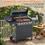 6-Burner Propane Gas Grill with Side Burner, 72000 BTU & Cast Iron Grate