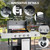 HUGROVE 4-Burner 50000 BTU Propane Gas Grill with Side Burner (Silver)