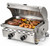 WAA 2-Burner Tabletop Propane Gas Grill, 16,000 BTU, SUS201 Stainless Steel with Folding Legs and Lid Thermometer for Patio Use