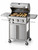 WAA 3-Burner Propane Gas Grill, 24,000 BTU, SUS201 Stainless Steel with Foldable Side Shelf for Patio Use