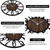 1st owned Wall Clock for Living Room -13" Silent Non Ticking,Battery Operated,Black Metal, Antique Wood Clocks for Farmhouse,Dining Room,Bedroom,Kitchen Clock Wall Decor- Arabic Numerals