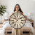 EMAX HOME Rustic Farmhouse Wall Clock 24 Inch, Vintage Oldtown London Wooden Large Clock with Silent Tick, for Bedroom, Office, Kitchen, Indoor Home Decoration