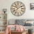 EMAX HOME Rustic Farmhouse Wall Clock 24 Inch, Vintage Oldtown London Wooden Large Clock with Silent Tick, for Bedroom, Office, Kitchen, Indoor Home Decoration